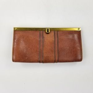 Fossil Wallet Brown Vintage Leather Clutch 4083